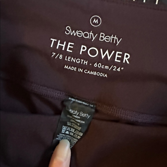 Sweaty Betty The Power Leggings in Dark Purple Size Medium - Picture 4 of 7